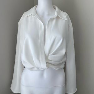 Zara white blouse size medium
